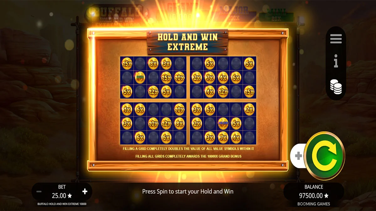 Buffalo Hold & Win Extreme 10,000 Bonus