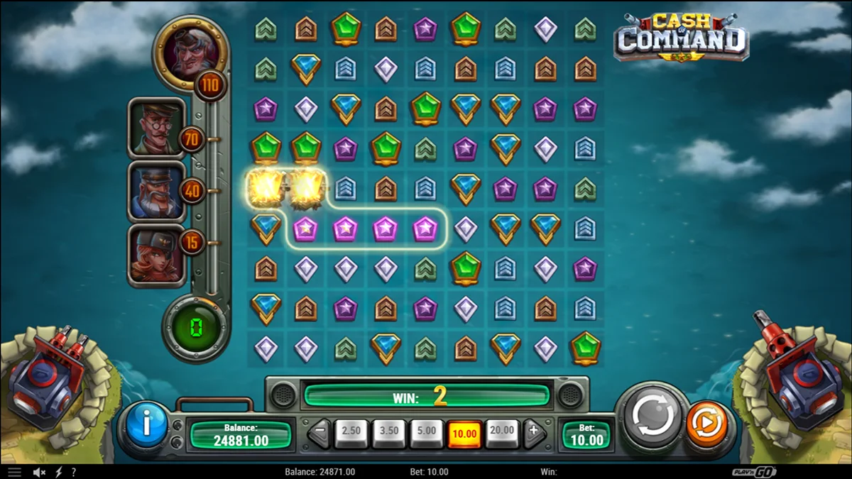 Cash of Command Slot Winning Combination