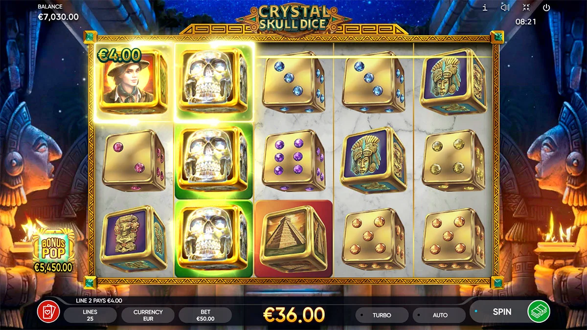 Crystal Skull Dice Win2