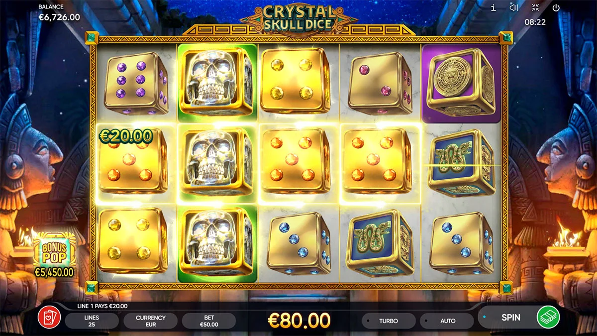 Crystal Skull Dice Win3