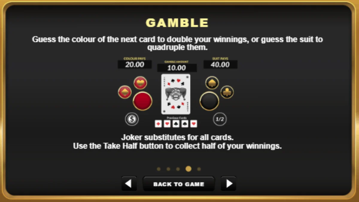 Flaming Fruit Deluxe Gamble Feature