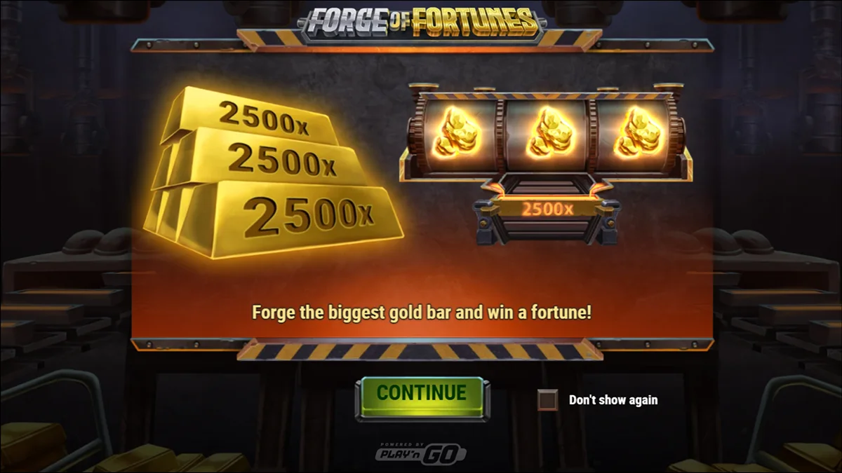 Forge of Fortunes Slot Home Screen