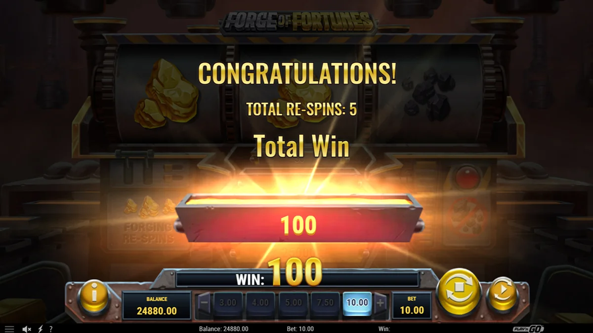 Forge of Fortunes Slot Win