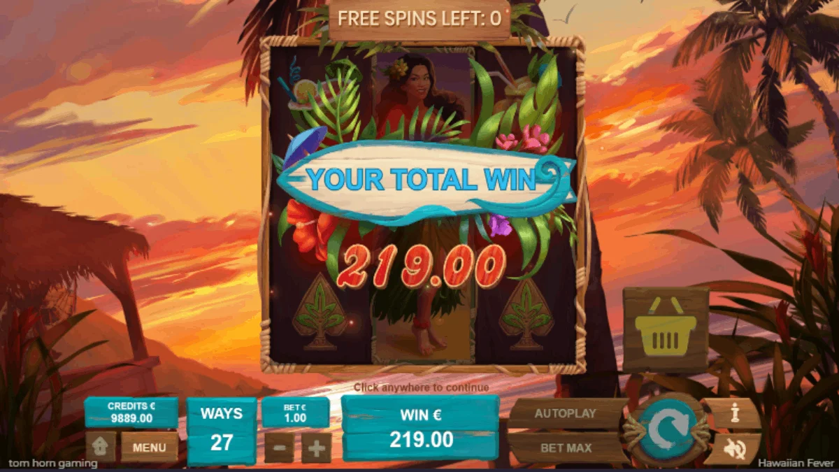 Hawaiian Fever Total Win