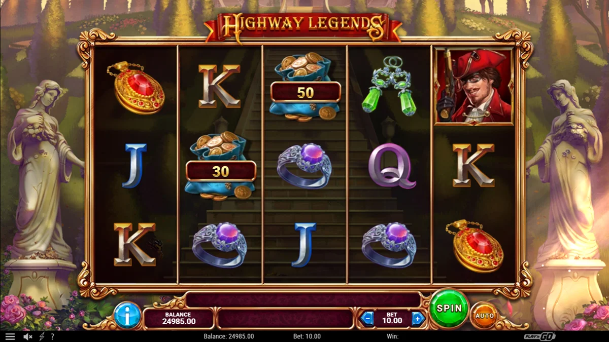 Highway Legends Slot Base Gameplay