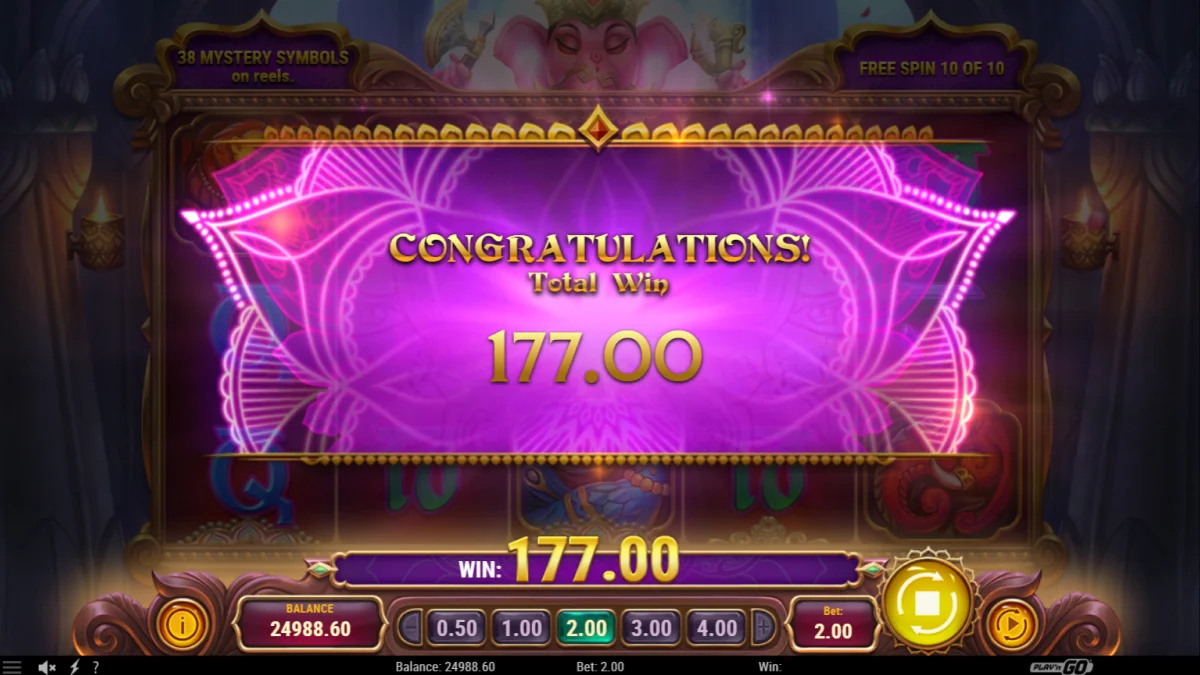 Idol of Fortune Slot Free Spins Total Win