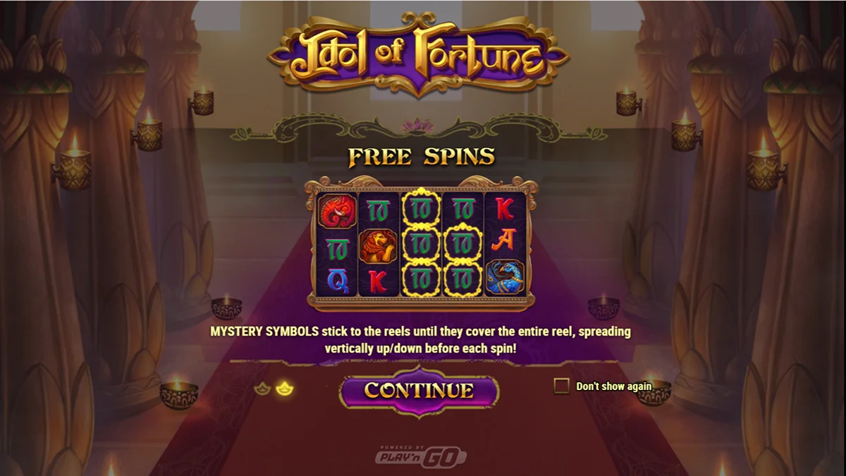 Idol of Fortune Slot Home Screen