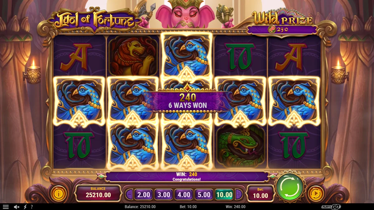 Idol of Fortune Slot Winning Combination