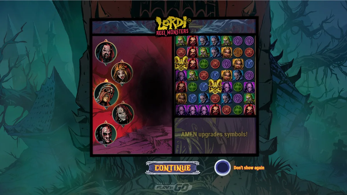 Lordi Reel Monsters Slot Home Screen