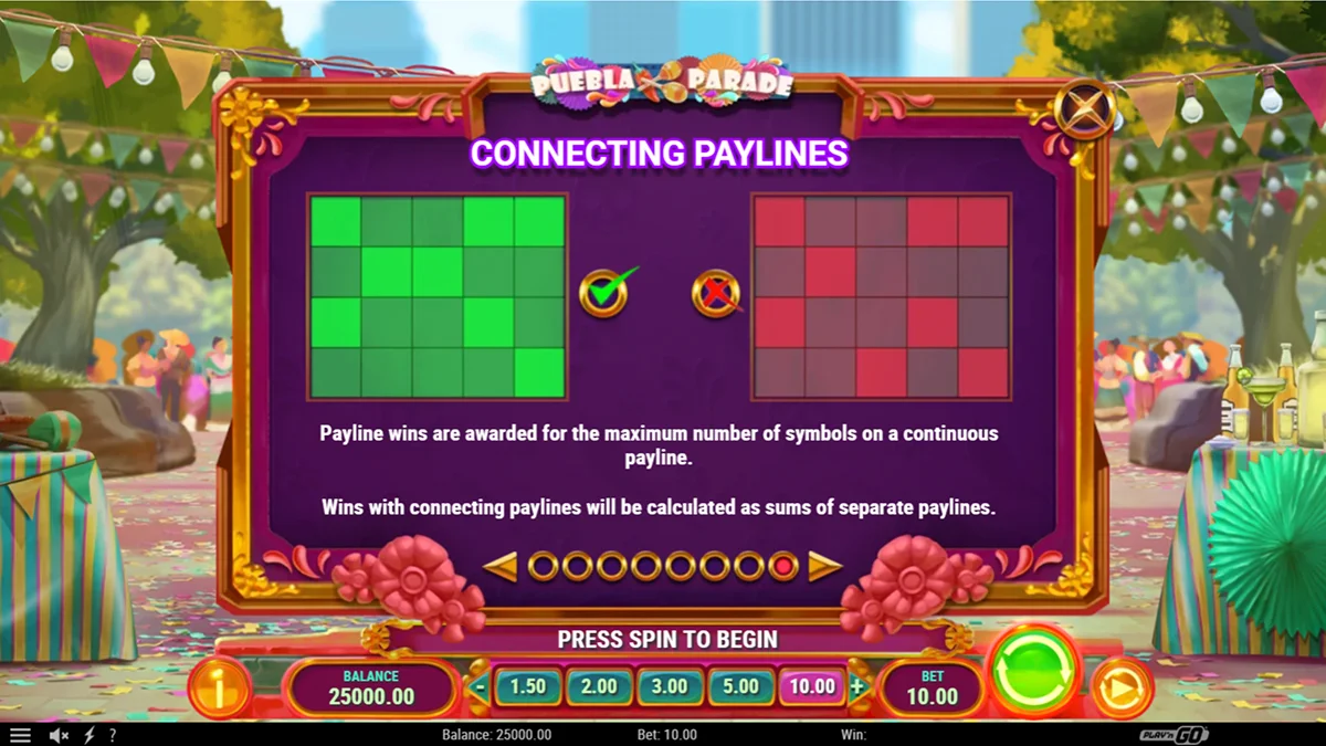 Puebla Parade Slot Paylines