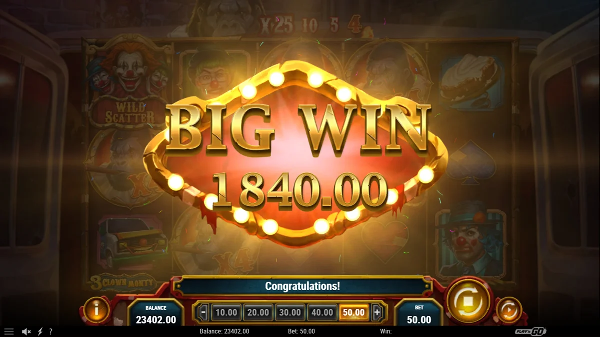 3 Clown Monty Slot Big Win