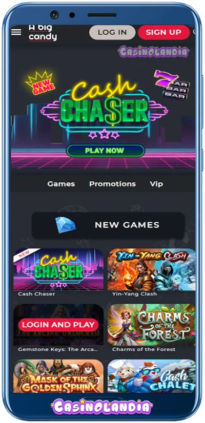 A bIg Candy Casino Mobile App Shot