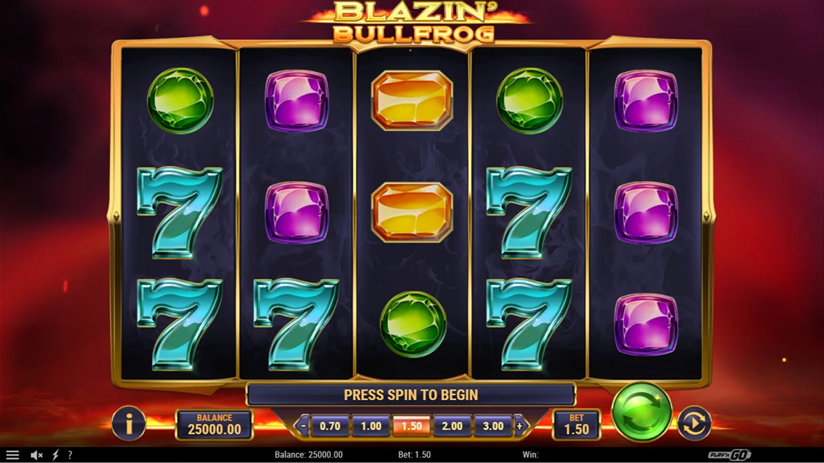 Blazin Bullfrog Slot Base Gameplay