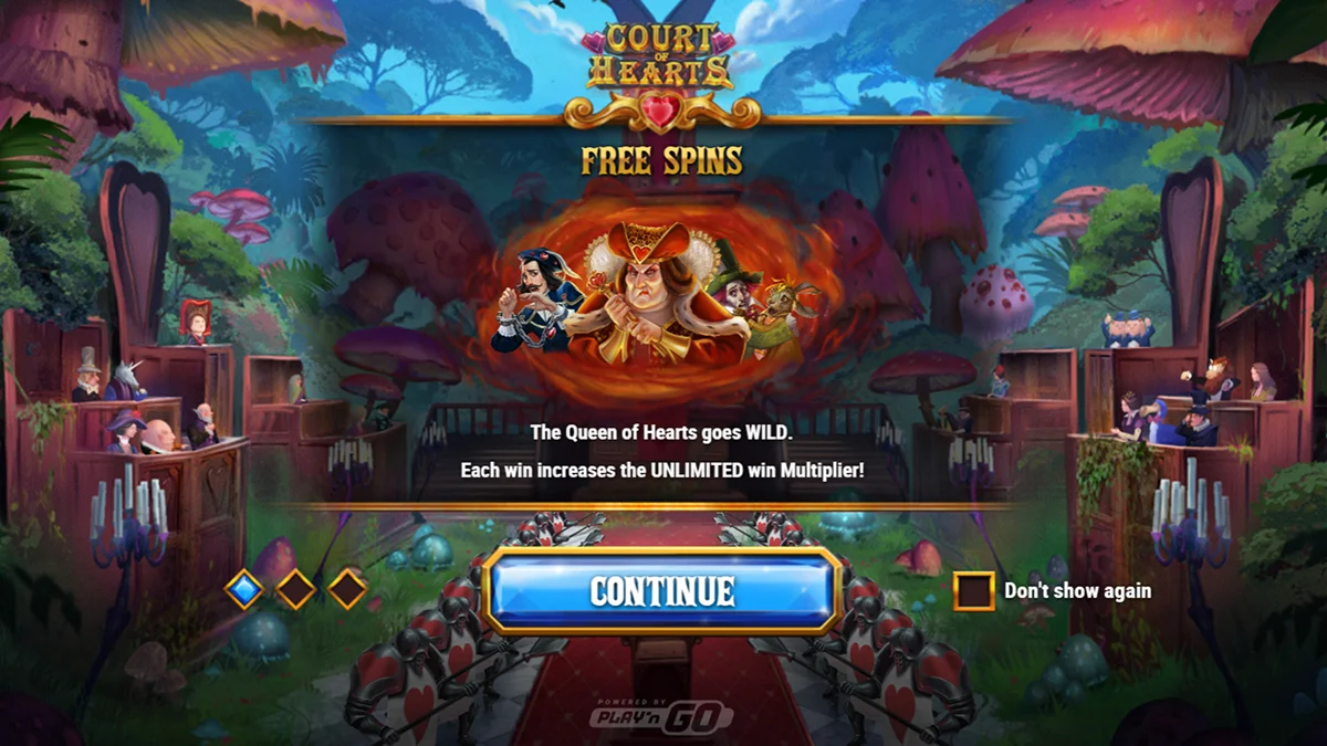 Court of Hearts Slot Home Screen