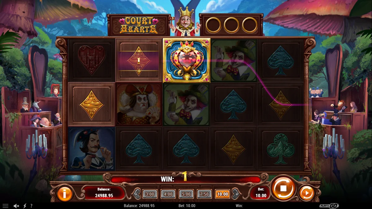 Court of Hearts Slot Winning Combination