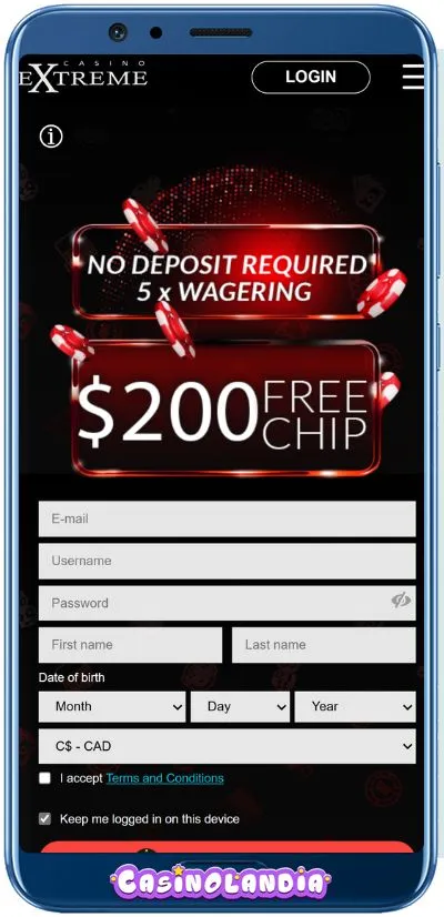 Extreme Casino Mobile App Shot