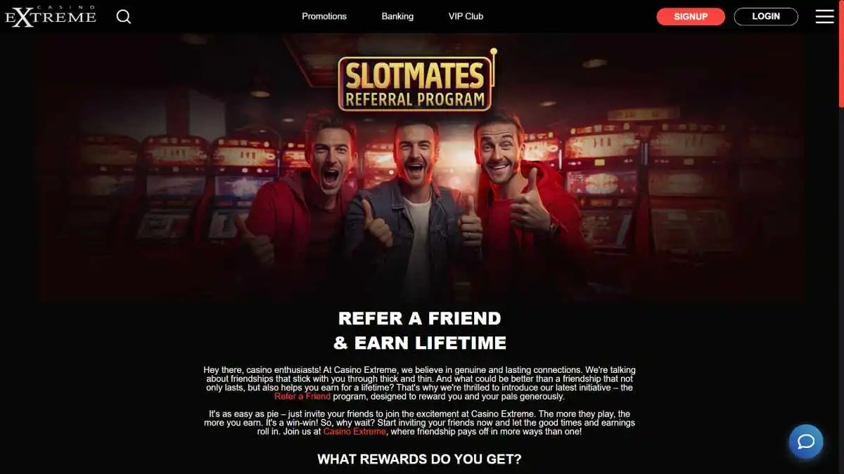 Extreme Casino Refer a Friend