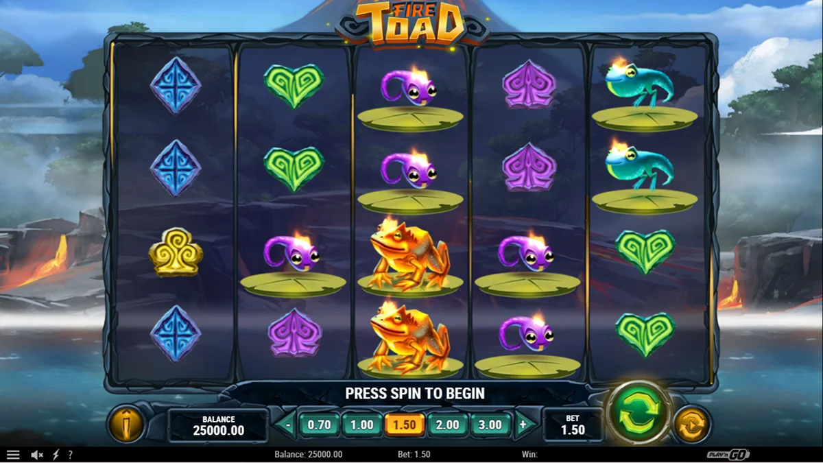Fire Toad Slot Base Gameplay