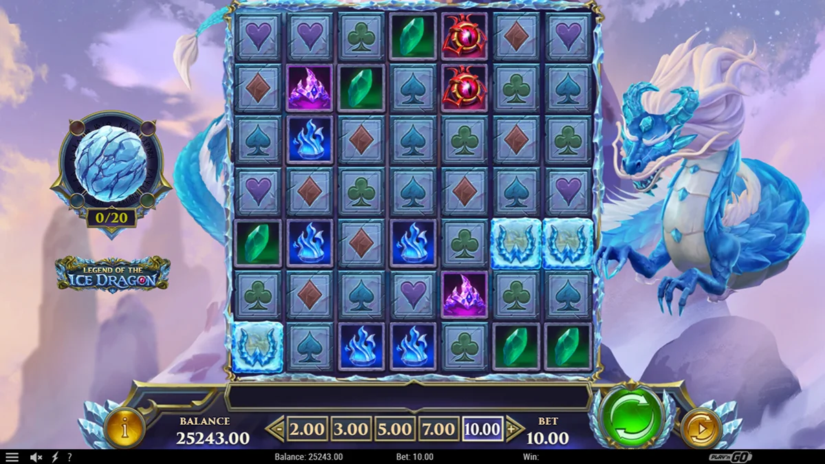 Legend of the Ice Dragon Slot Base Gameplay