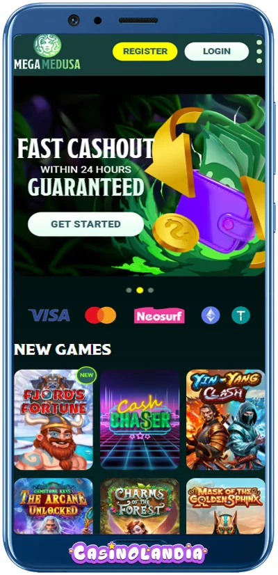 Mega Medusa Casino Mobile App Shot