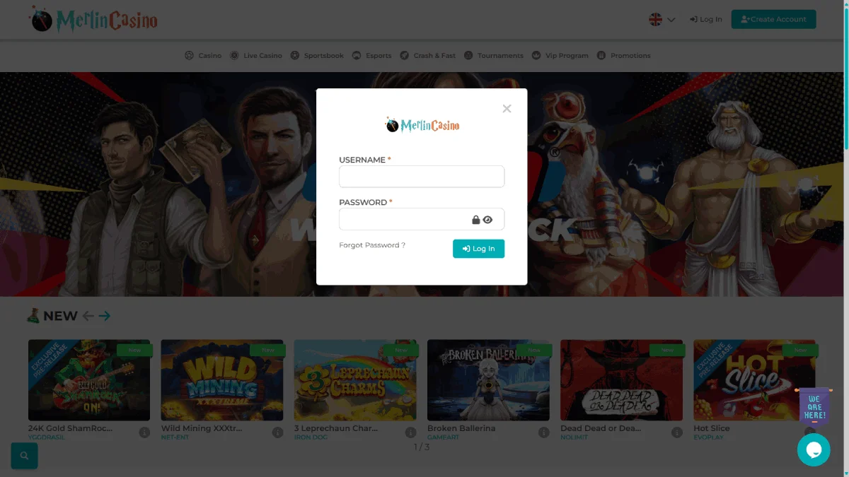 Merlin Casino Login