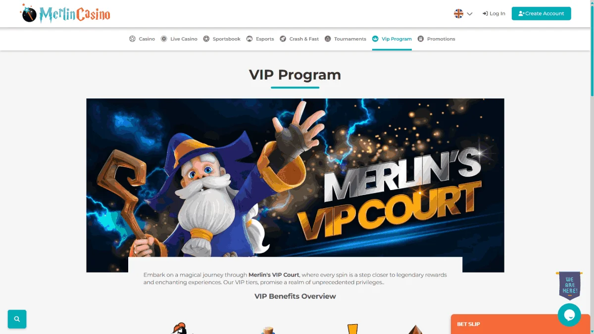Merlin Casino VIP Program