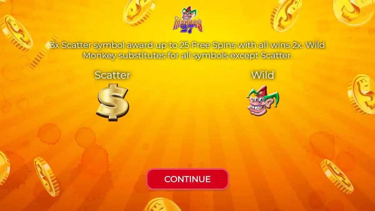 Monkey 27 Starting Screen