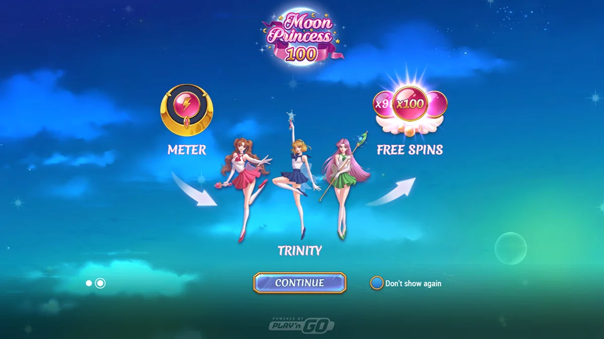 Moon Princess 100 Slot Home Screen