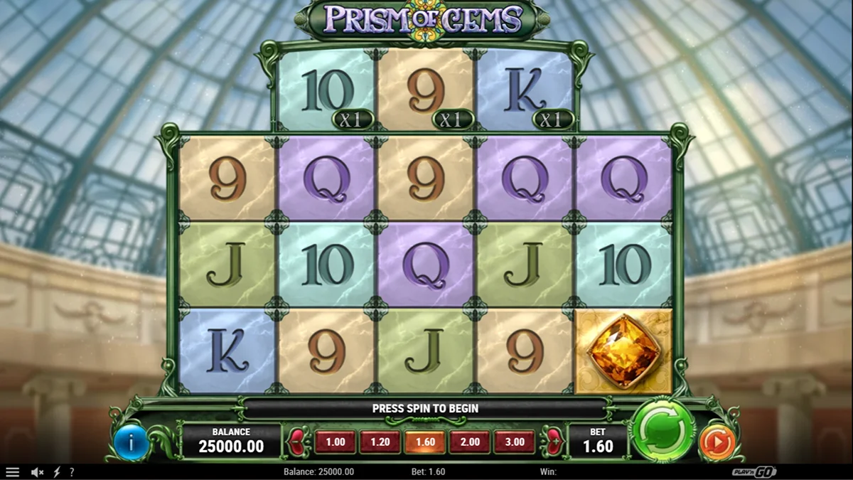 Prism of Gems Slot Base Gameplay