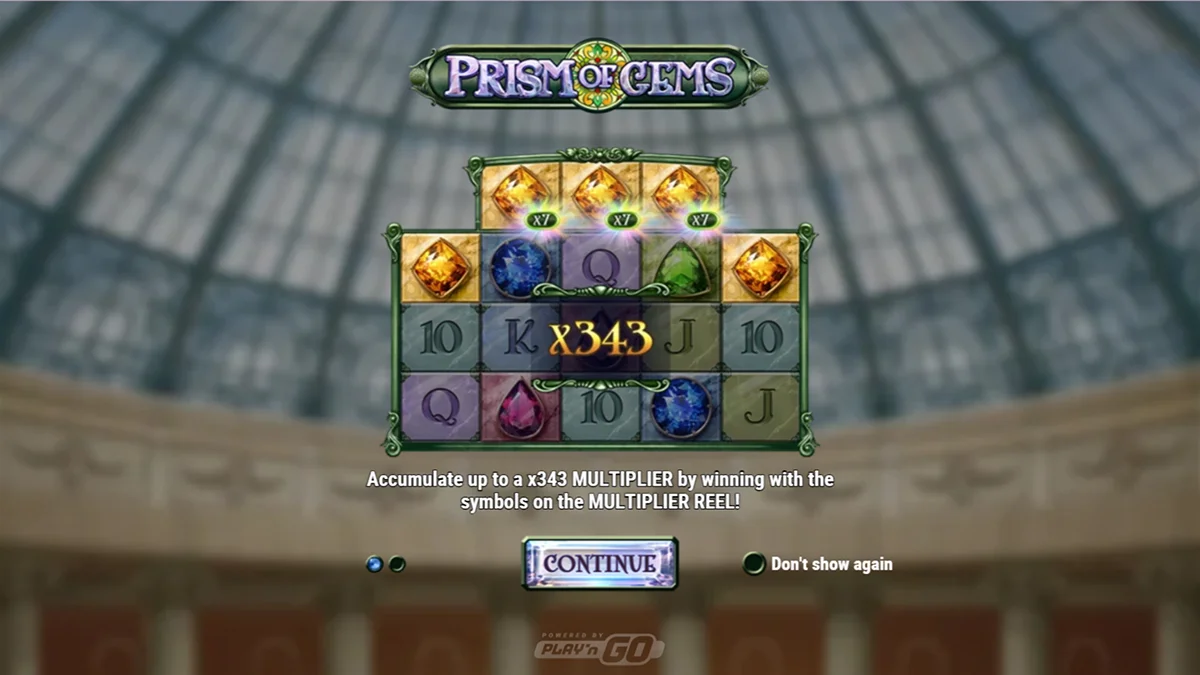 Prism of Gems Slot Home Screen