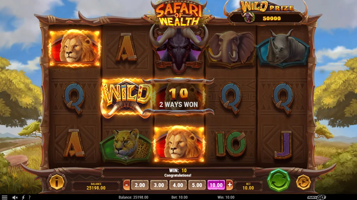 Safari of Wealth Slot Winning Combination