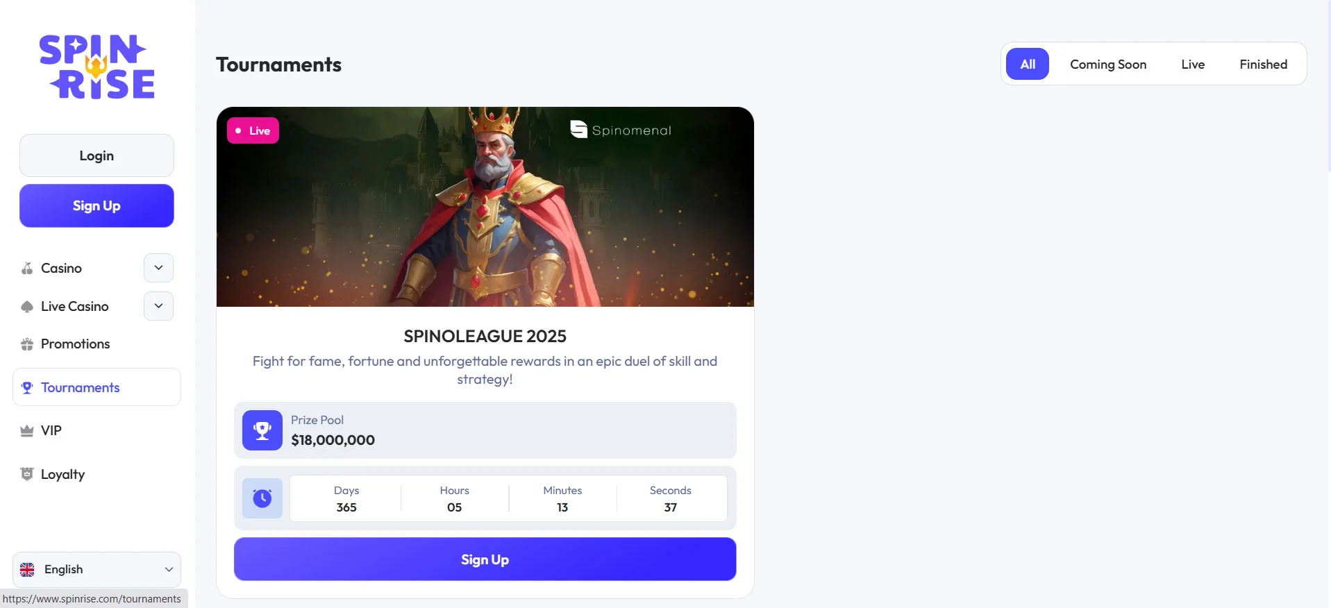 Spinrise Casino Tournaments