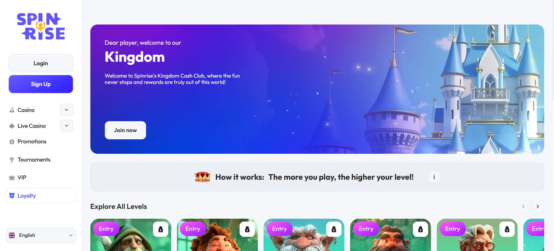 Spinrise Casino Loyalty Program