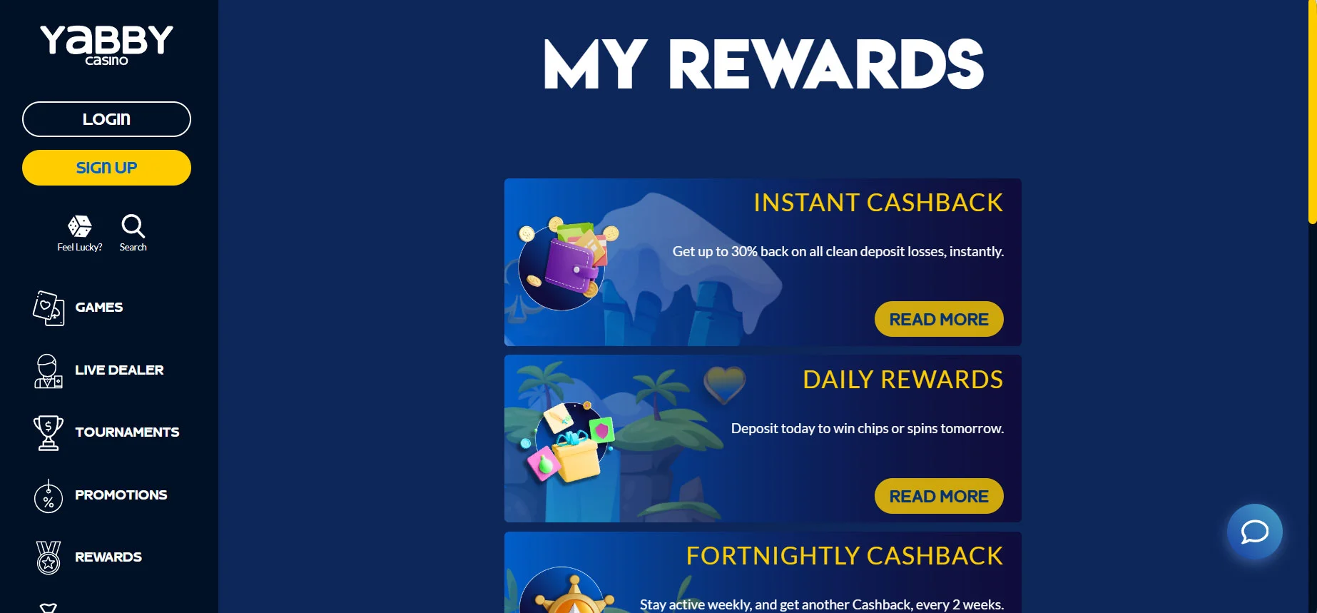 Yabby Casino Rewards