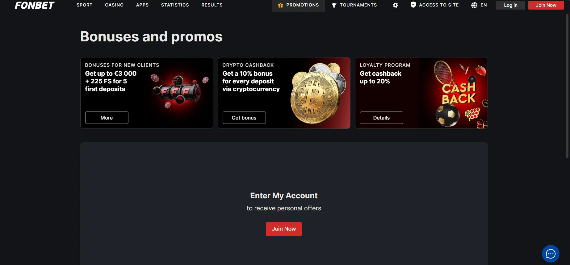 Fonbet Casino Promotions