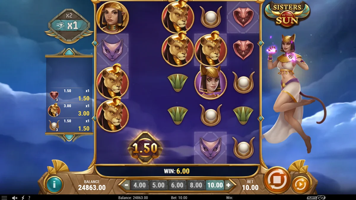 Sisters of the Sun Slot Sisterhood Round Gameplay
