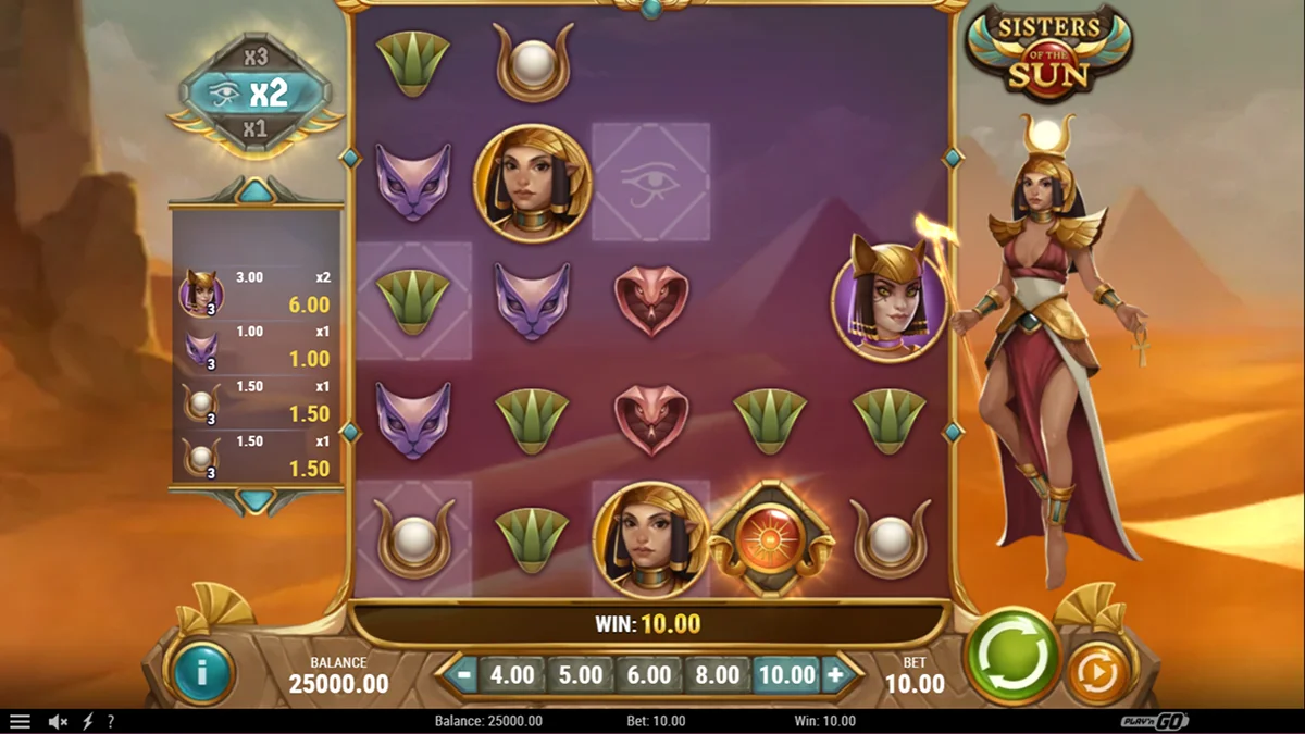 Sisters of the Sun Slot Winning Combination