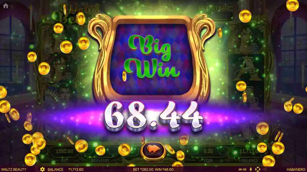 Waltz Beauty Big Win Screen