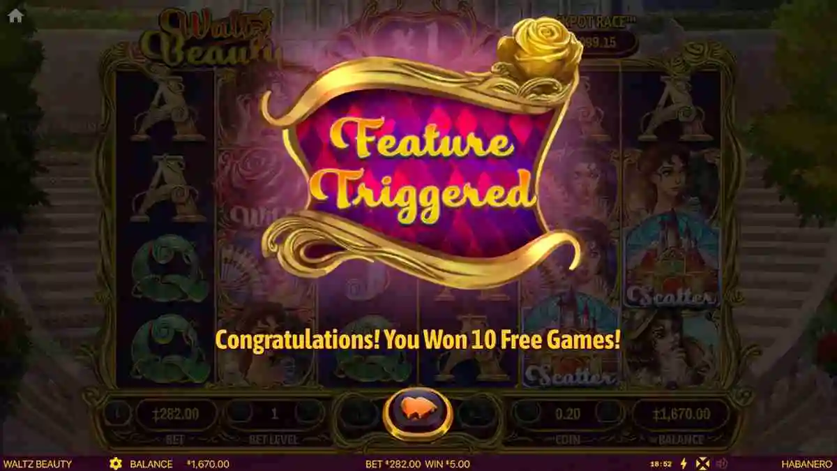 Waltz Beauty Free Spins Unlocked