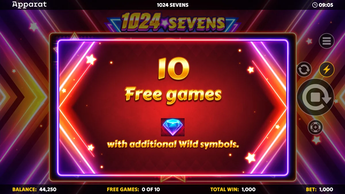 1024 Sevens Free Spins
