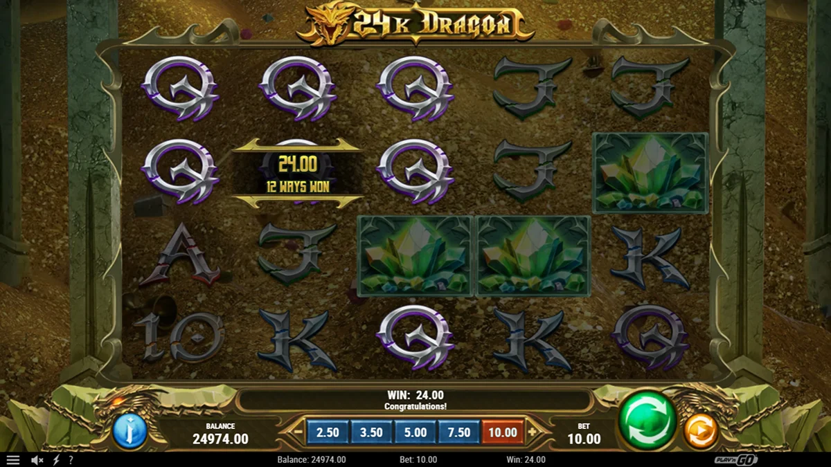24K Dragon Slot Winning Combination