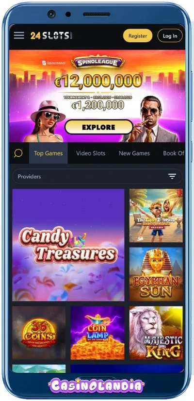 24Slots Casino Mobile App Shot