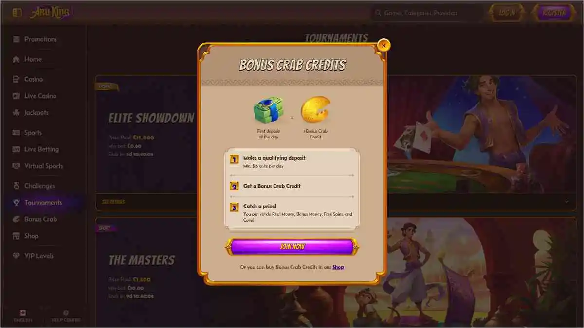 AbuKing Casino Bonus Crab