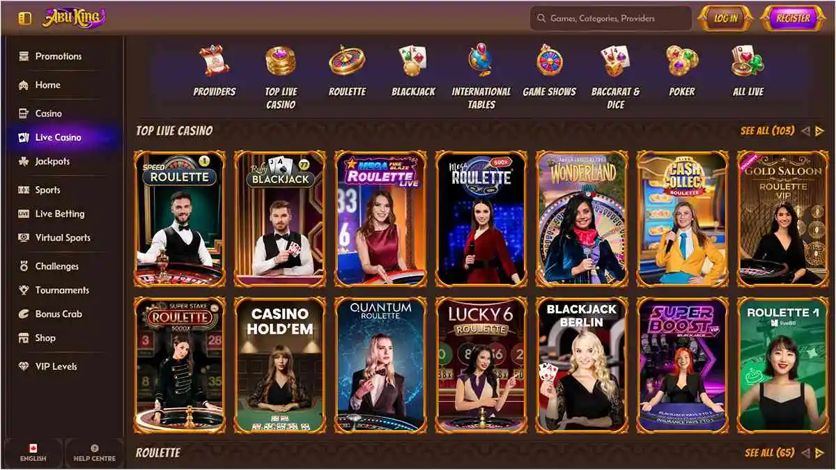 AbuKing Casino Live Casino