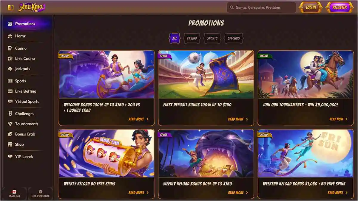 AbuKing Casino Promotions