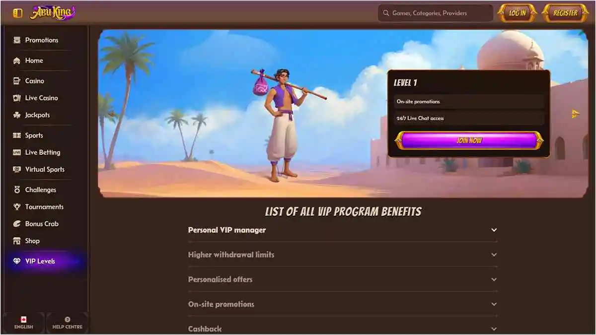 AbuKing Casino VIP Program