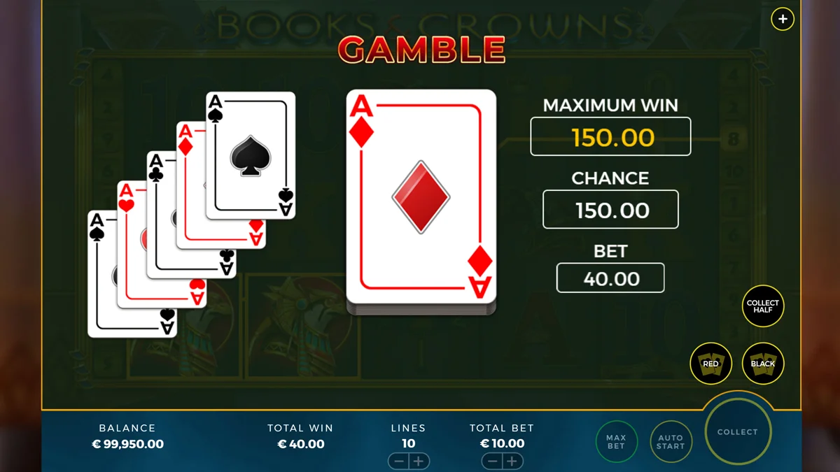 Books & Crowns Gamble Round