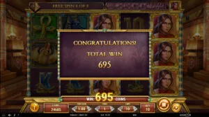 Cat Wilde and the Lost Chapter Slot Free Spins Total Win