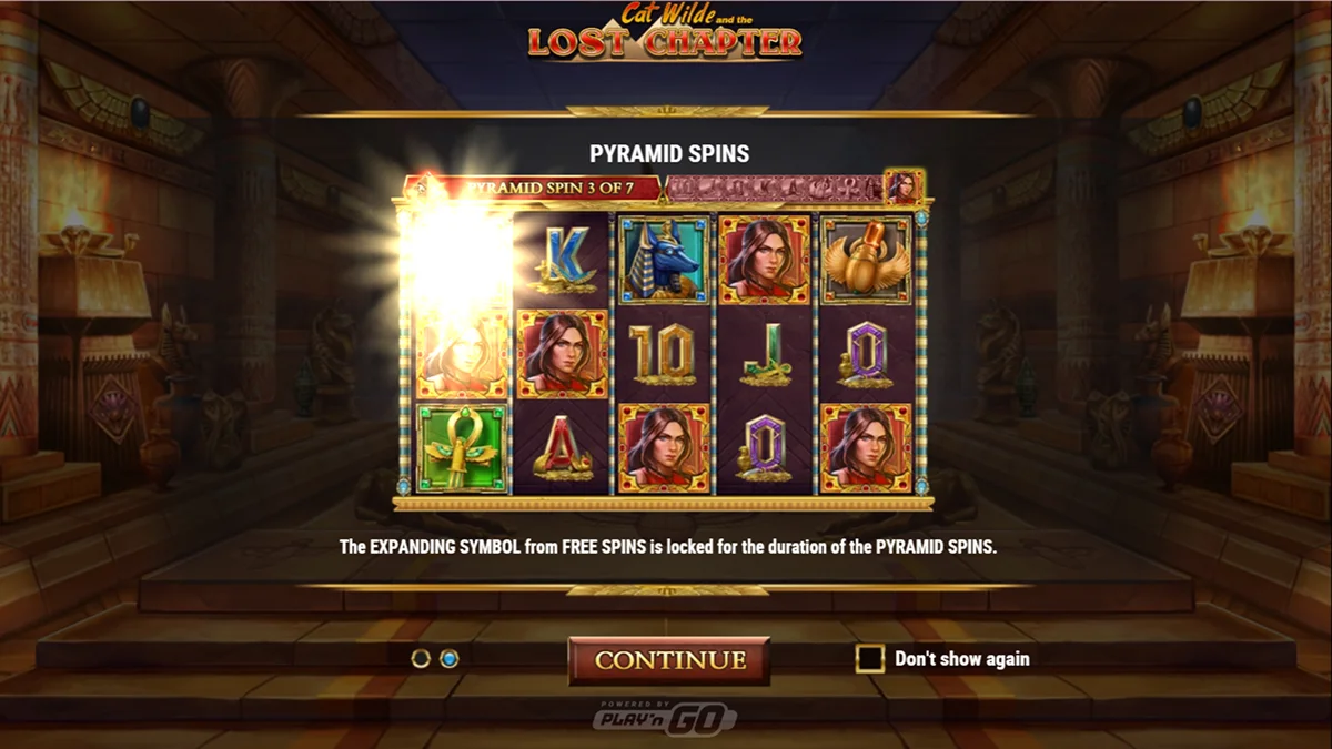 Cat Wilde and the Lost Chapter Slot Home Screen
