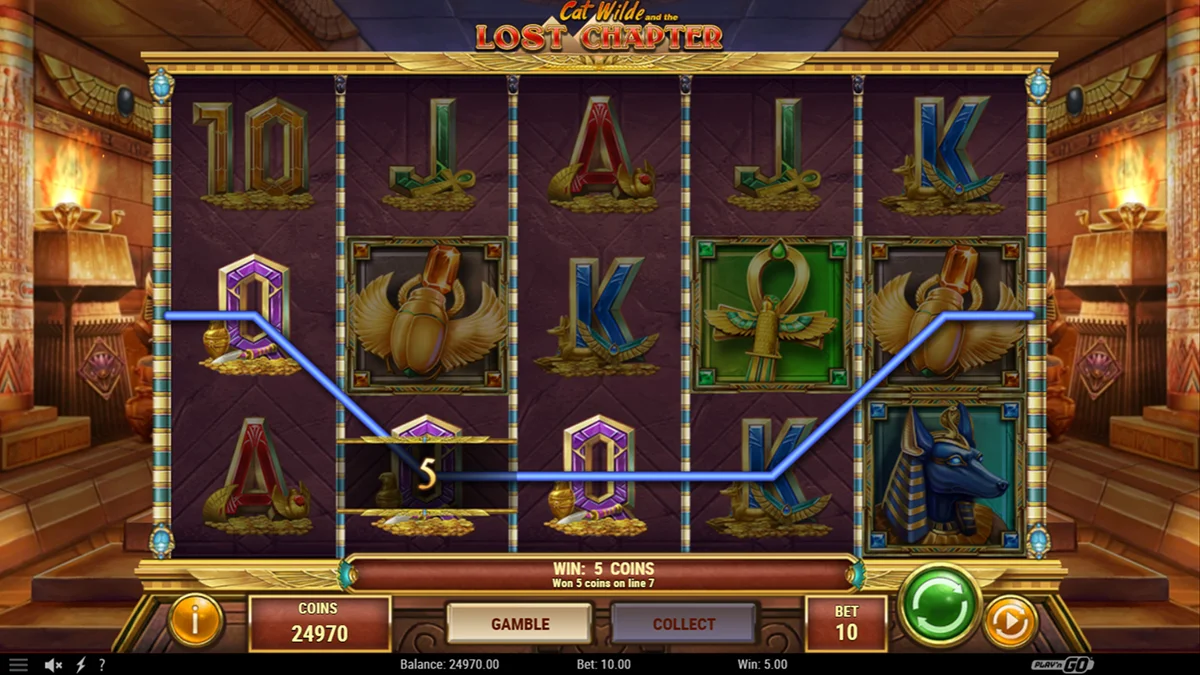 Cat Wilde and the Lost Chapter Slot Winning Combination